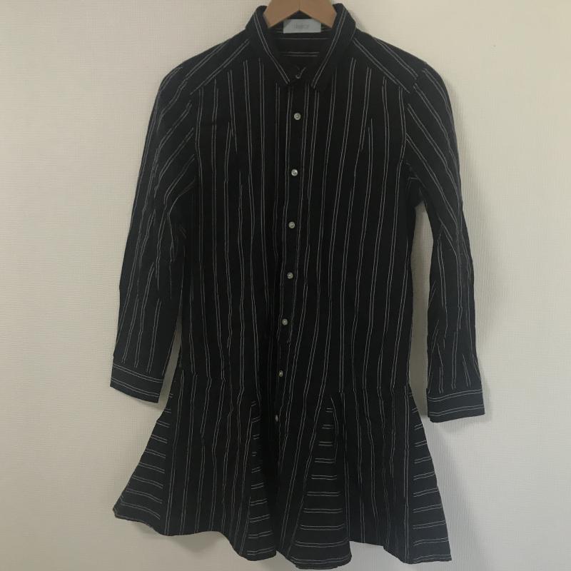 デイシー DEICY ワンピース ひざ丈スカート FREE ストライプ 黒 / ブラック / X 緑 / グリーン / X 白 / ホワイト /  レディース USED 古着 中古 10034823