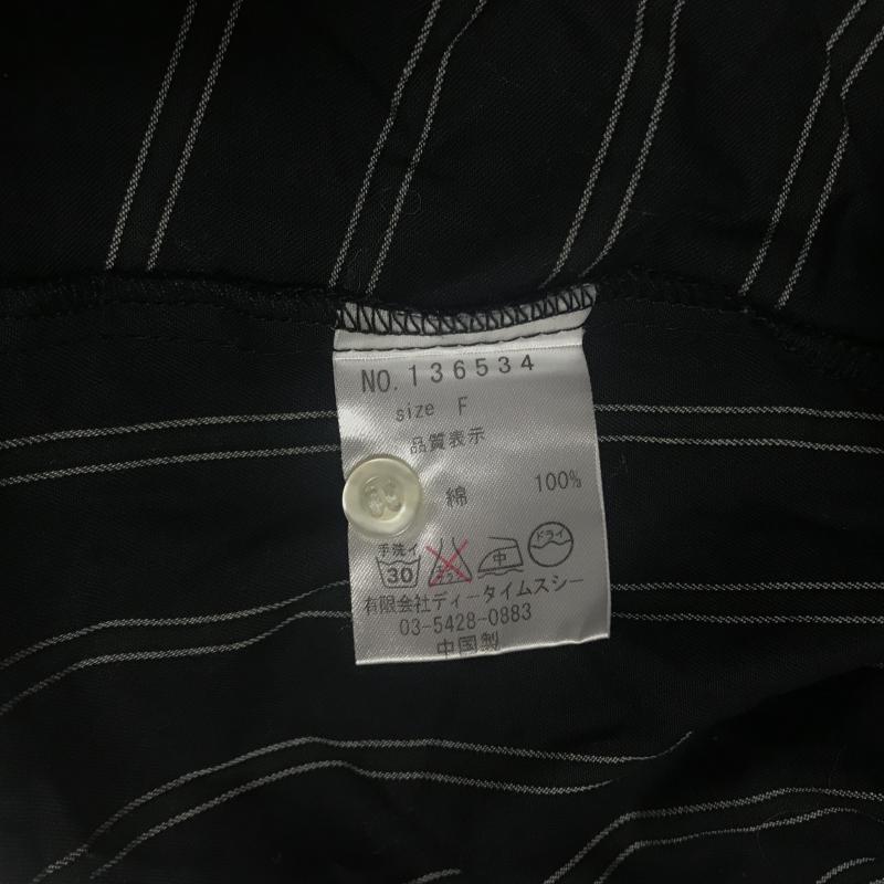デイシー DEICY ワンピース ひざ丈スカート FREE ストライプ 黒 / ブラック / X 緑 / グリーン / X 白 / ホワイト /  レディース USED 古着 中古 10034823