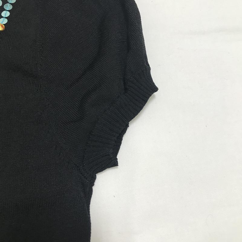プレフェリール PREFERIR ワンピース ひざ丈スカート 38 無地 黒 / ブラック / X 青 / ブルー /  レディース USED 古着 中古 10034832