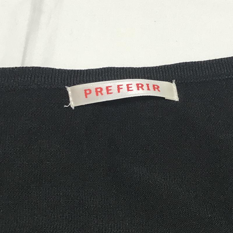 プレフェリール PREFERIR ワンピース ひざ丈スカート 38 無地 黒 / ブラック / X 青 / ブルー /  レディース USED 古着 中古 10034832