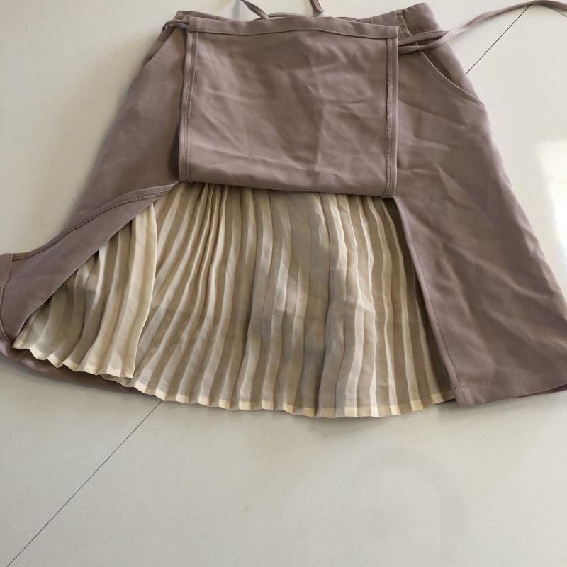 ナイスクラップ NICE CLAUP スカート ひざ丈スカート FREE 無地 ベージュ / ベージュ /  レディース USED 古着 中古 10034892