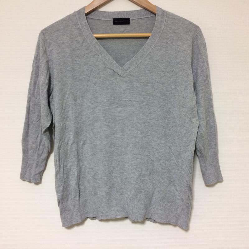 アパートバイローリーズ apart by lowrys ニット、セーター 七分袖 L 無地 灰 / グレー /  レディース USED 古着 中古 10034906