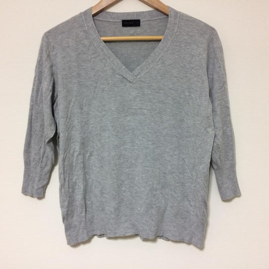 アパートバイローリーズ apart by lowrys ニット、セーター 七分袖 L 無地 灰 / グレー /  レディース USED 古着 中古 10034906