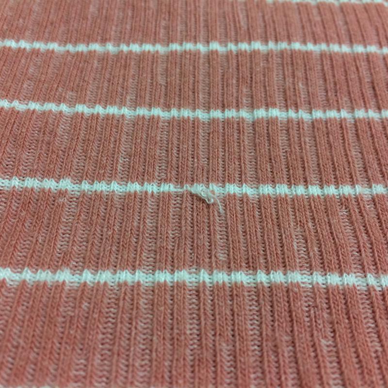 ローリーズファーム LOWRYS FARM カットソー 七分袖 M ストライプ 桃 / ピンク / X 白 / ホワイト /  レディース USED 古着 中古 10034908