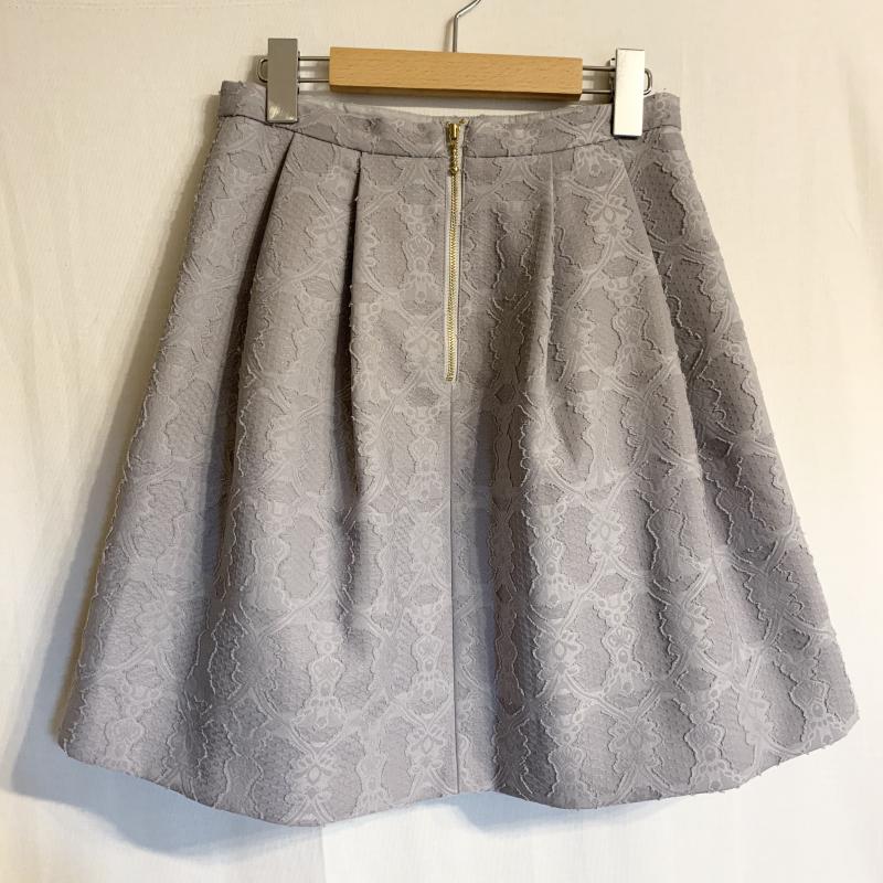 ロペピクニック ROPE' PICNIC スカート ミニスカート タックフレアスカート 38 総柄 X ダメージ加工 青 / ブルー /  レディース USED 古着 中古 10034921