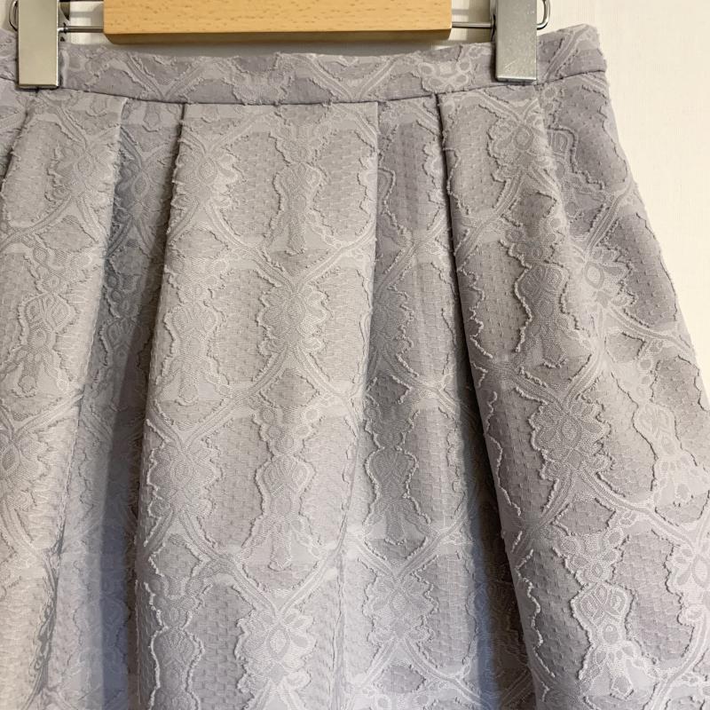 ロペピクニック ROPE' PICNIC スカート ミニスカート タックフレアスカート 38 総柄 X ダメージ加工 青 / ブルー /  レディース USED 古着 中古 10034921