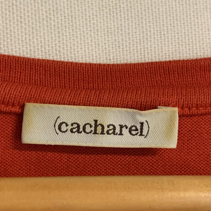 キャシャレル CACHAREL カットソー 長袖 1 無地 X 刺繍 赤 / レッド /  レディース USED 古着 中古 10034923