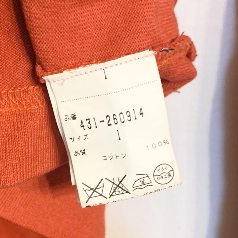 キャシャレル CACHAREL カットソー 長袖 1 無地 X 刺繍 赤 / レッド /  レディース USED 古着 中古 10034923