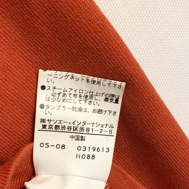 キャシャレル CACHAREL カットソー 長袖 1 無地 X 刺繍 赤 / レッド /  レディース USED 古着 中古 10034923