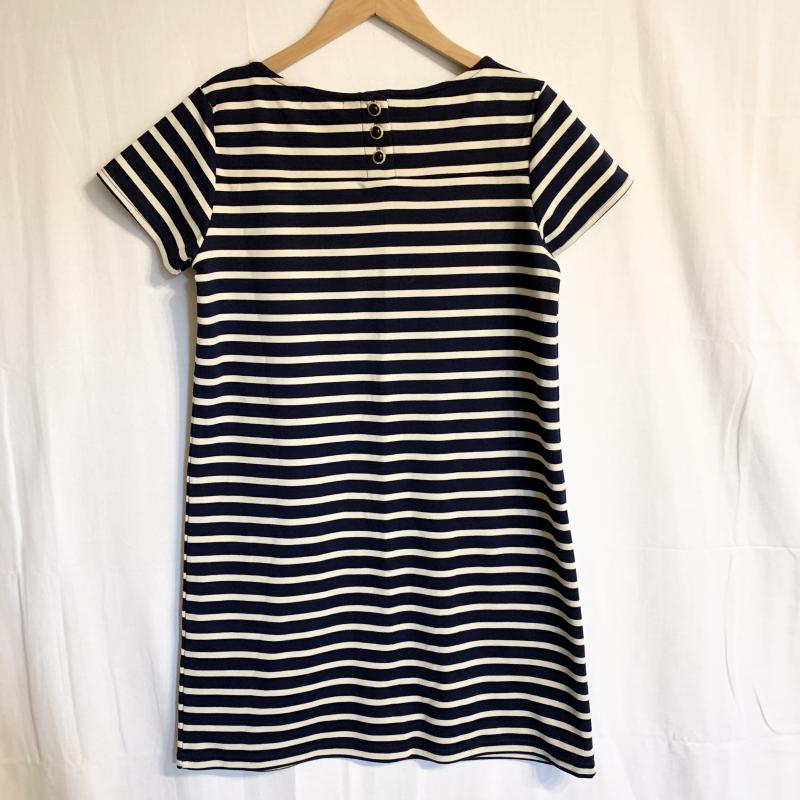 ロペピクニック ROPE' PICNIC ワンピース ミニスカート 38 ボーダー柄 白 / ホワイト / X 紺 / ネイビー /  レディース USED 古着 中古 10034927