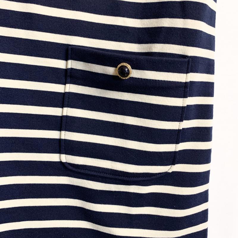 ロペピクニック ROPE' PICNIC ワンピース ミニスカート 38 ボーダー柄 白 / ホワイト / X 紺 / ネイビー /  レディース USED 古着 中古 10034927