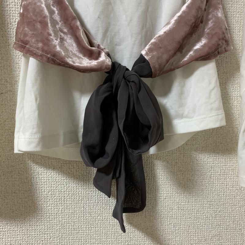 ヘザー Heather カットソー 長袖 FREE 無地 白 / ホワイト / X 桃 / ピンク / X 灰 / グレー /  レディース USED 古着 中古 10034966