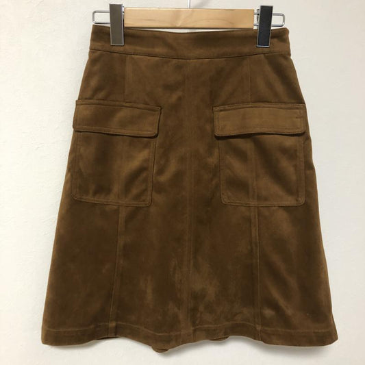 ダブルクローゼット w closet スカート ミニスカート FREE 無地 茶 / ブラウン /  レディース USED 古着 中古 10034981