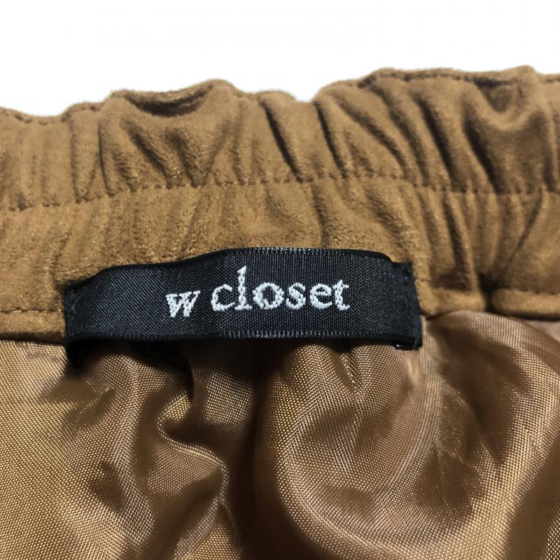 ダブルクローゼット w closet スカート ミニスカート FREE 無地 茶 / ブラウン /  レディース USED 古着 中古 10034981