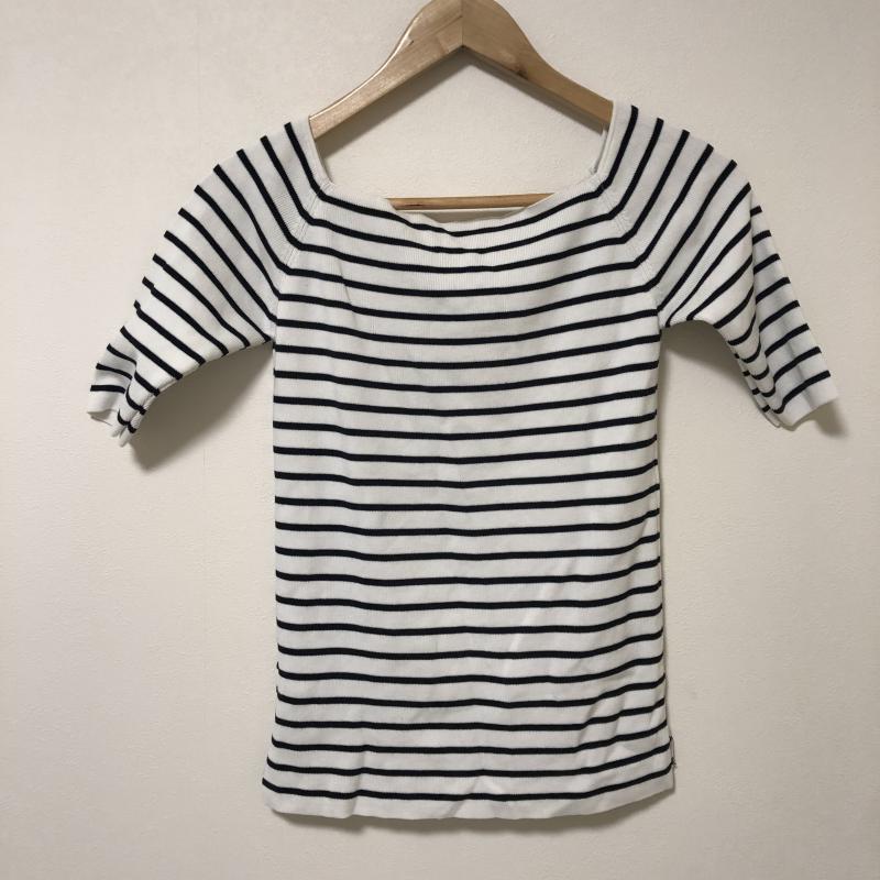 アパートバイローリーズ apart by lowrys カットソー 半袖 M ボーダー柄 白 / ホワイト / X 黒 / ブラック /  レディース USED 古着 中古 10034993