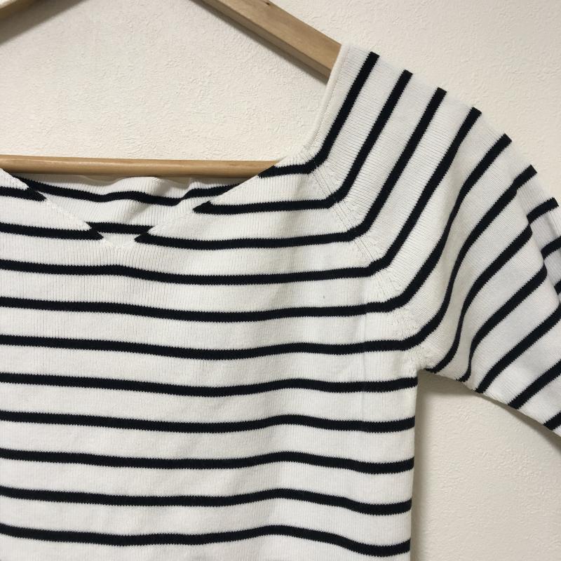 アパートバイローリーズ apart by lowrys カットソー 半袖 M ボーダー柄 白 / ホワイト / X 黒 / ブラック /  レディース USED 古着 中古 10034993