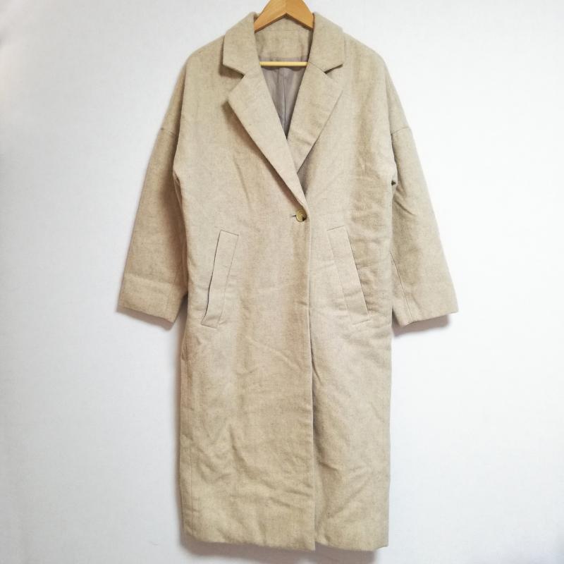 ライトオン Right-on コート コート一般 チェスターコート FREE 無地 ベージュ / ベージュ /  レディース USED 古着 中古 10035241