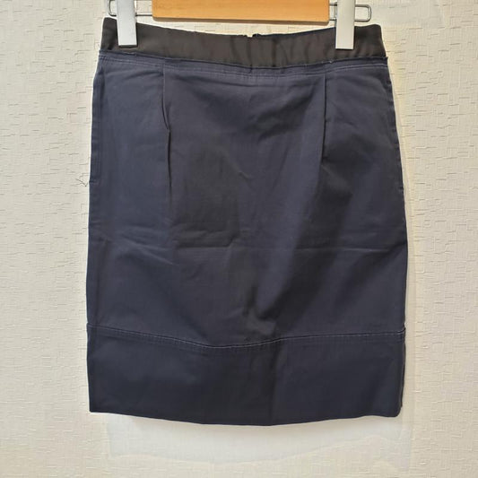 ユナイテッドアローズ UNITED ARROWS スカート ひざ丈スカート 36 無地 紺 / ネイビー / X 黒 / ブラック /  レディース USED 古着 中古 10035345
