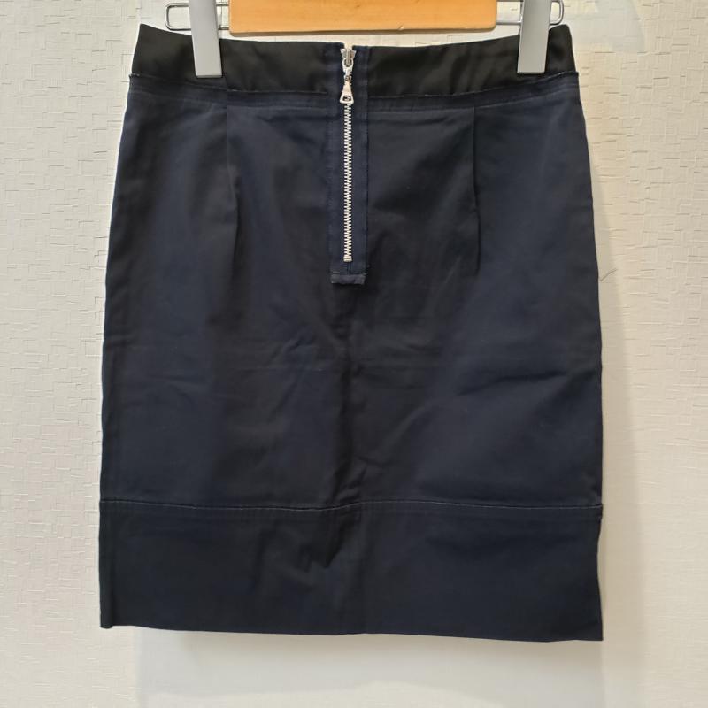 ユナイテッドアローズ UNITED ARROWS スカート ひざ丈スカート 36 無地 紺 / ネイビー / X 黒 / ブラック /  レディース USED 古着 中古 10035345