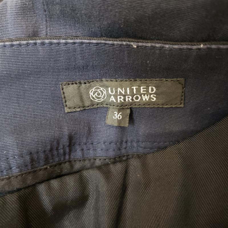 ユナイテッドアローズ UNITED ARROWS スカート ひざ丈スカート 36 無地 紺 / ネイビー / X 黒 / ブラック /  レディース USED 古着 中古 10035345