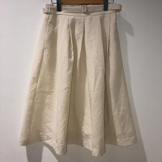 ビス ViS スカート ひざ丈スカート M 無地 ベージュ / ベージュ /  レディース USED 古着 中古 10035348