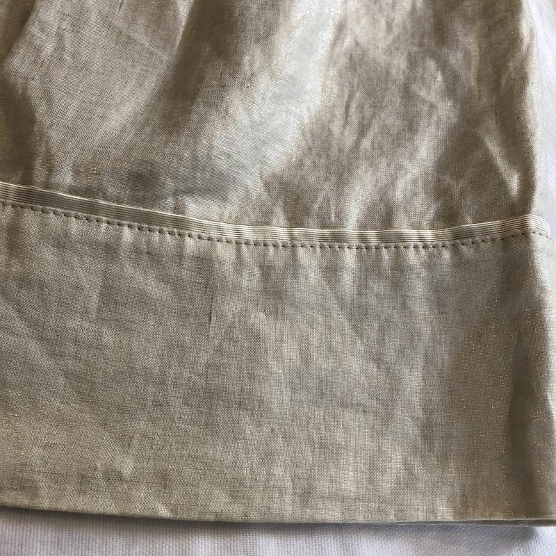 ボディードレッシングデラックス BODY DRESSING Deluxe スカート ひざ丈スカート ボタンデザインスカート　ラメ 38 無地 ベージュ / ベージュ / X 銀 / シルバー /  レディース USED 古着 中古 10035356