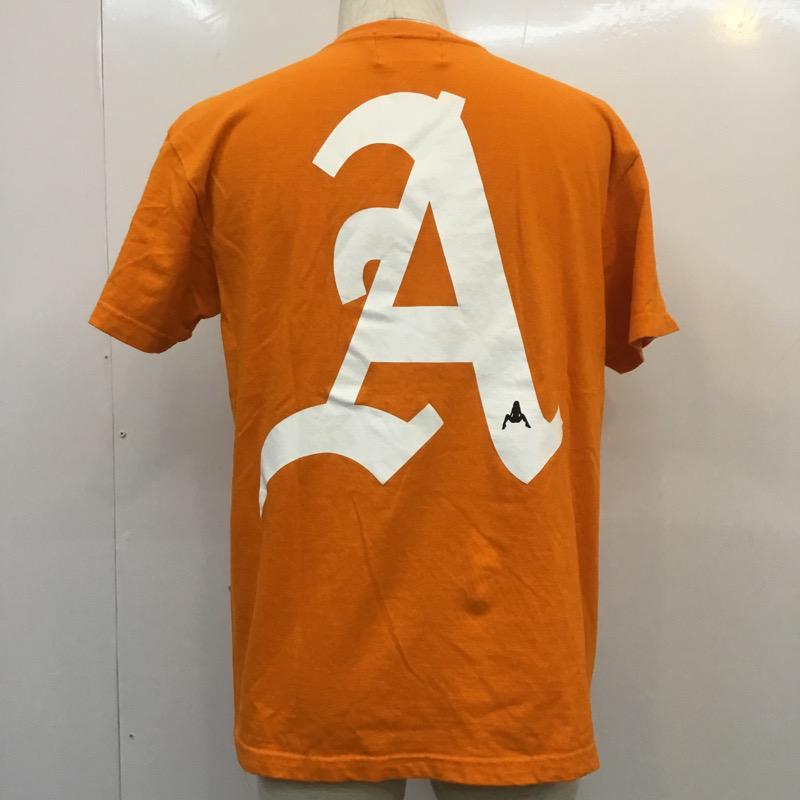 アムール AMOUR Tシャツ 半袖 L ロゴ、文字 橙 / オレンジ /  メンズ USED 古着 中古 10035360