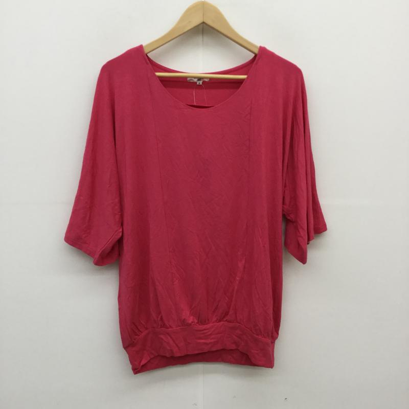 ナチュラルビューティーベーシック NATURAL BEAUTY BASIC カットソー 七分袖 M 無地 桃 / ピンク /  レディース USED 古着 中古 10035372