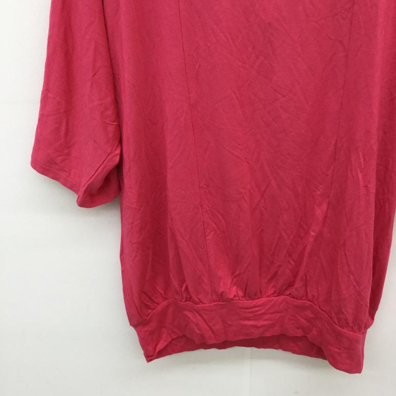 ナチュラルビューティーベーシック NATURAL BEAUTY BASIC カットソー 七分袖 M 無地 桃 / ピンク /  レディース USED 古着 中古 10035372