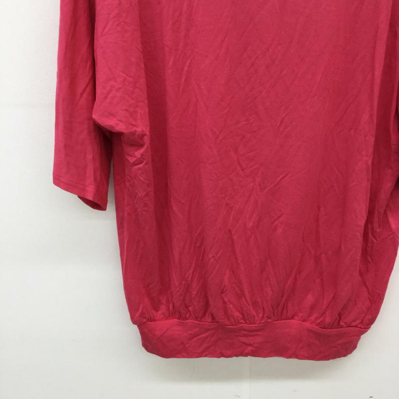 ナチュラルビューティーベーシック NATURAL BEAUTY BASIC カットソー 七分袖 M 無地 桃 / ピンク /  レディース USED 古着 中古 10035372