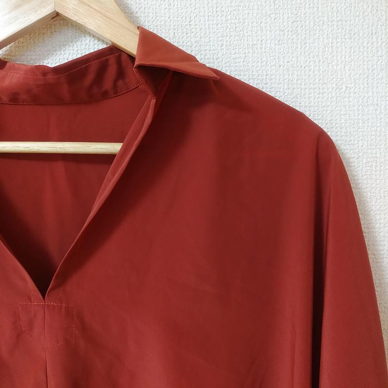 フーア fua シャツ、ブラウス 長袖 無地 橙 / オレンジ /  レディース USED 古着 中古 10035384