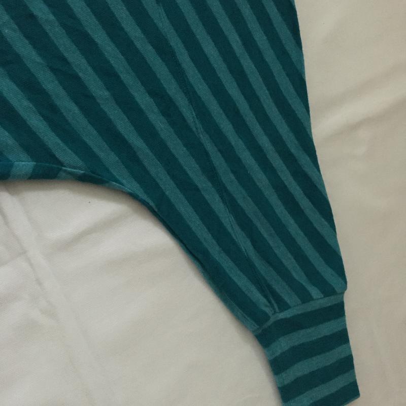 メルシーボークー mercibeaucoup, カットソー 七分袖 1 ボーダー柄 X 刺繍 X ワンポイント 緑 / グリーン /  レディース USED 古着 中古 10035435