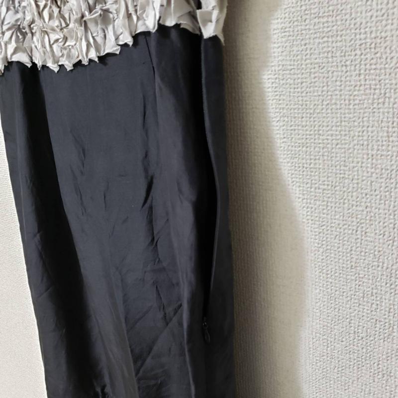 ボールジィ BALLSEY ワンピース ひざ丈スカート 38 無地 黒 / ブラック / X 灰 / グレー /  レディース USED 古着 中古 10035466