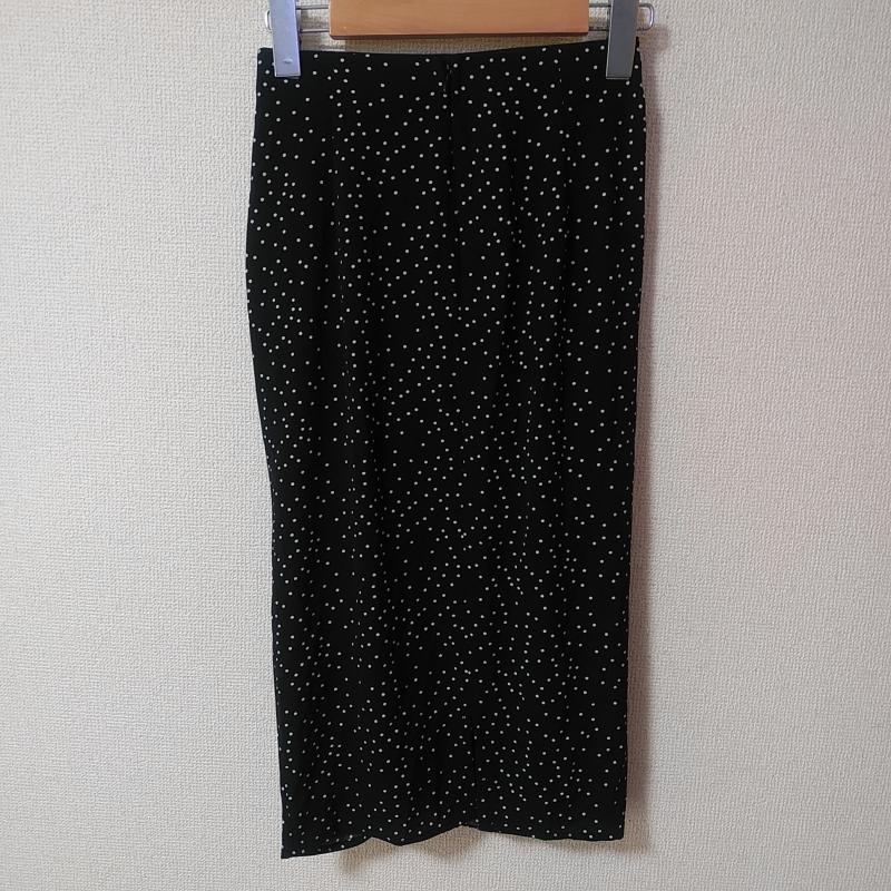 ザラベーシック ZARA BASIC スカート ロングスカート XS ドット 黒 / ブラック / X 白 / ホワイト /  レディース USED 古着 中古 10035486
