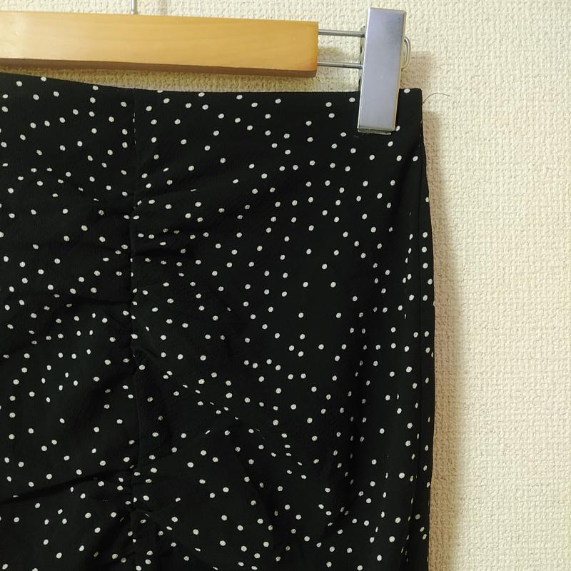 ザラベーシック ZARA BASIC スカート ロングスカート XS ドット 黒 / ブラック / X 白 / ホワイト /  レディース USED 古着 中古 10035486