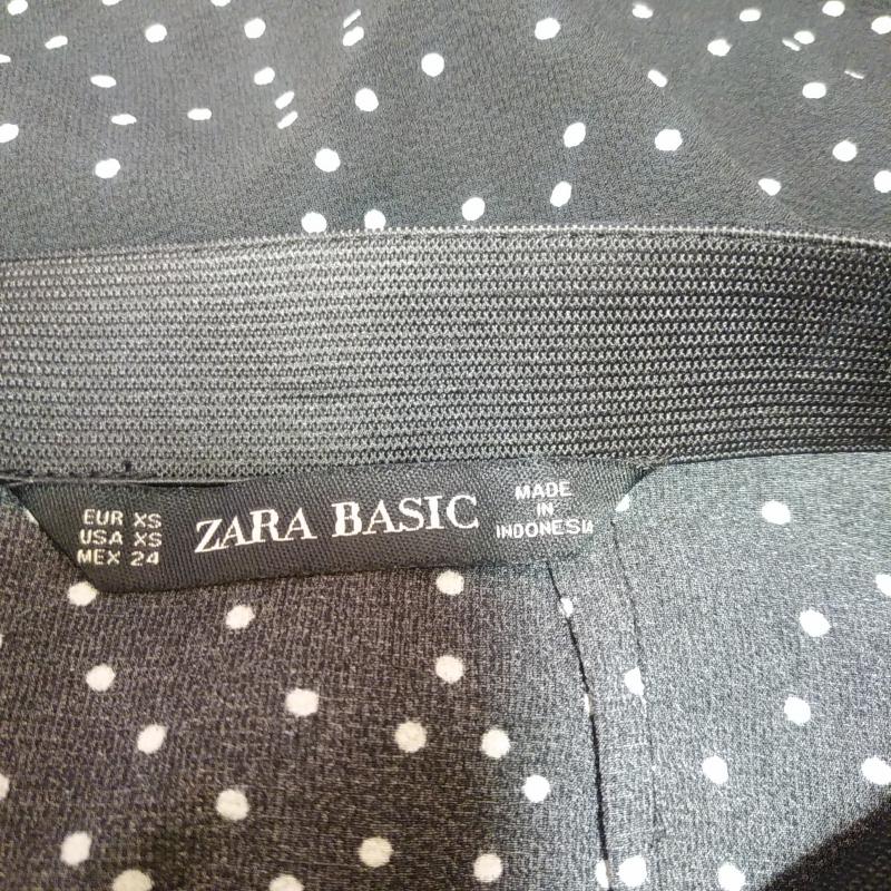 ザラベーシック ZARA BASIC スカート ロングスカート XS ドット 黒 / ブラック / X 白 / ホワイト /  レディース USED 古着 中古 10035486
