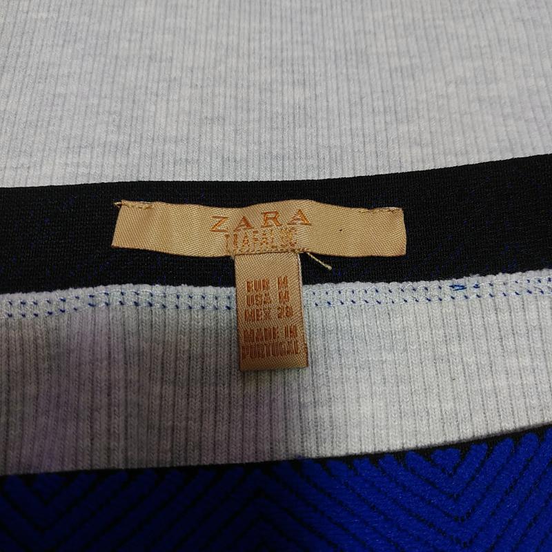 ザラ ZARA TRAFALUC スカート ひざ丈スカート M 無地 灰 / グレー / X 青 / ブルー / X 黒 / ブラック /  レディース USED 古着 中古 10035492