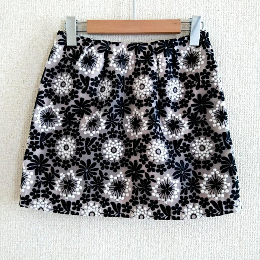 アナザーエディション Another Edition スカート ひざ丈スカート 刺繍 S 花柄 白 / ホワイト / X 黒 / ブラック / X ベージュ / ベージュ /  レディース USED 古着 中古 10035545