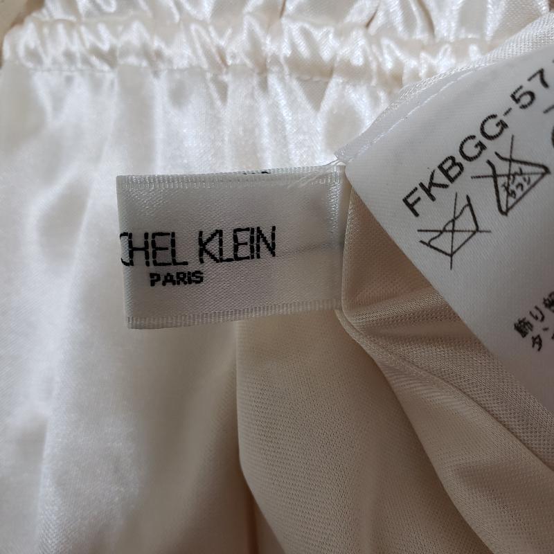 ミッシェル・クラン MICHEL KLEIN カットソー 半袖 袖レース/シフォン/袖透け素材 38 無地 X  X ワンポイント 銀 / シルバー / X 金 / ゴールド / X ベージュ / ベージュ /  レディース USED 古着 中古 10035599