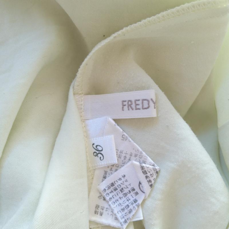 フレディ エミュ fredy emue カットソー 長袖 プルオーバーブラウス 36 無地 黄緑 / イエローグリーン /  レディース USED 古着 中古 10035626