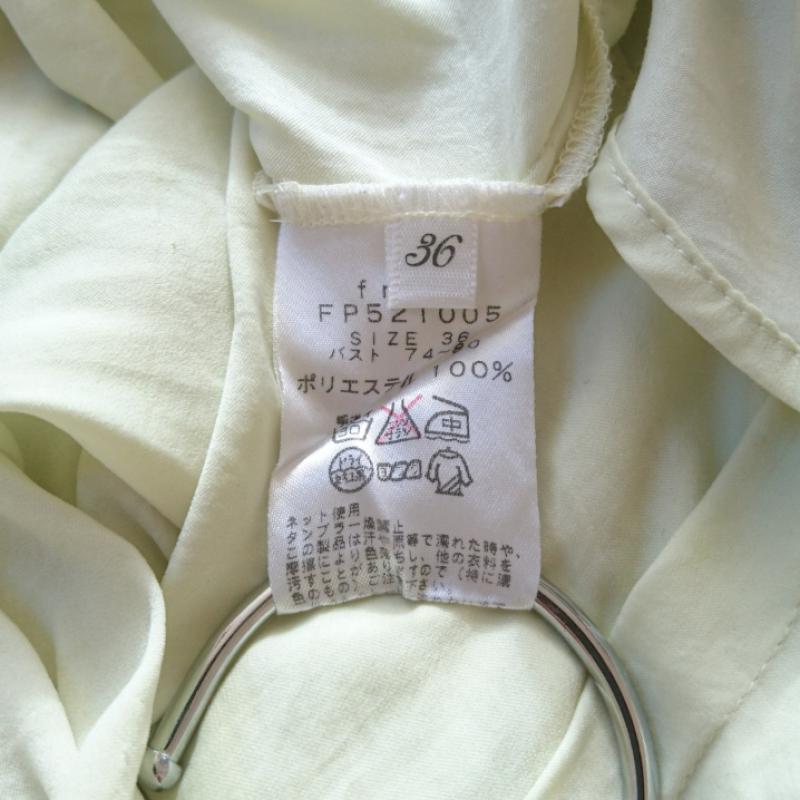 フレディ エミュ fredy emue カットソー 長袖 プルオーバーブラウス 36 無地 黄緑 / イエローグリーン /  レディース USED 古着 中古 10035626