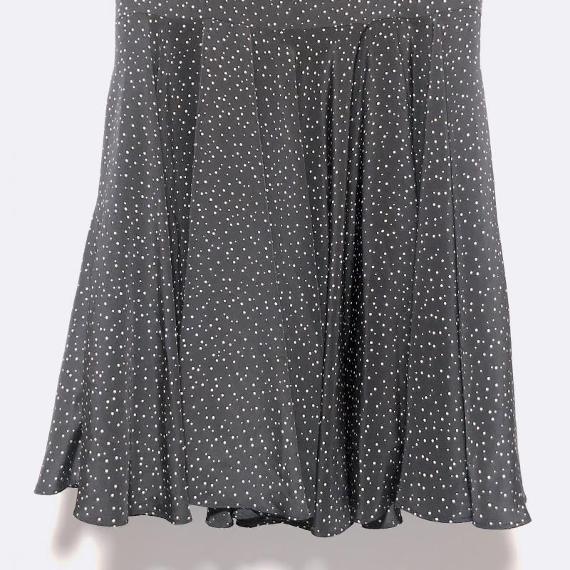 ロイスクレヨン LOISCRAYON ワンピース ミニスカート M ドット 白 / ホワイト / X 黒 / ブラック /  レディース USED 古着 中古 10035638