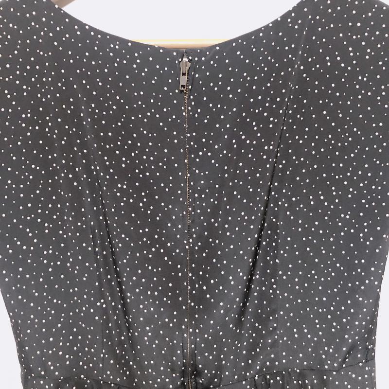 ロイスクレヨン LOISCRAYON ワンピース ミニスカート M ドット 白 / ホワイト / X 黒 / ブラック /  レディース USED 古着 中古 10035638