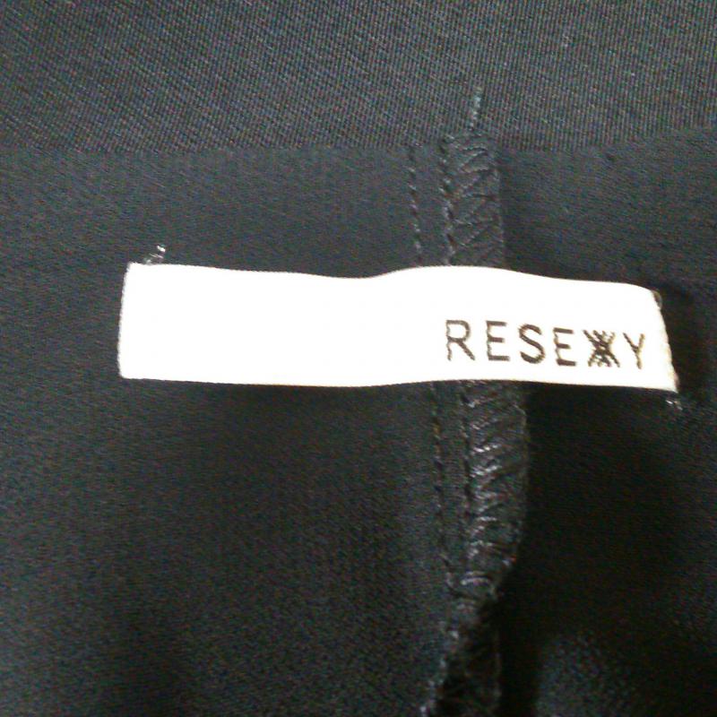 リゼクシー RESEXXY ワンピース ひざ丈スカート FREE 無地 X レース柄 黒 / ブラック /  レディース USED 古着 中古 10035656