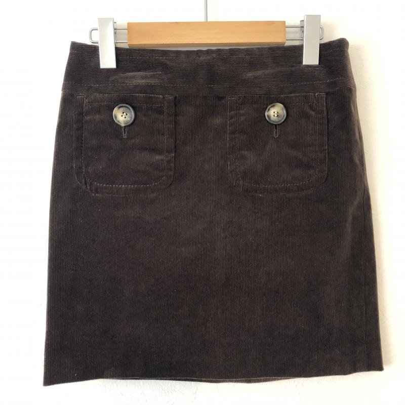マイケルコース MICHAEL KORS スカート ミニスカート コーデュロイスカート 4 無地 X ロゴ、文字 茶 / ブラウン /  レディース USED 古着 中古 10035666