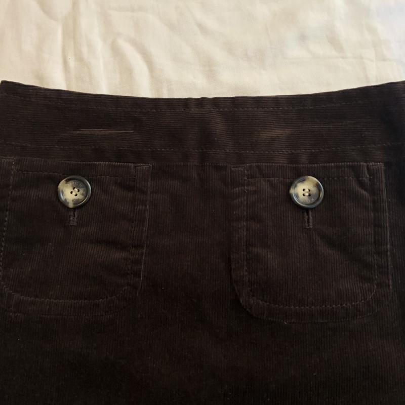 マイケルコース MICHAEL KORS スカート ミニスカート コーデュロイスカート 4 無地 X ロゴ、文字 茶 / ブラウン /  レディース USED 古着 中古 10035666