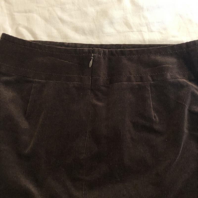 マイケルコース MICHAEL KORS スカート ミニスカート コーデュロイスカート 4 無地 X ロゴ、文字 茶 / ブラウン /  レディース USED 古着 中古 10035666