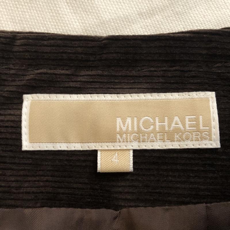 マイケルコース MICHAEL KORS スカート ミニスカート コーデュロイスカート 4 無地 X ロゴ、文字 茶 / ブラウン /  レディース USED 古着 中古 10035666