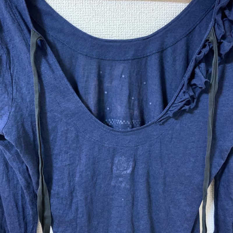 ジューシークチュール JUICY COUTURE カットソー 長袖 M ロゴ、文字 X 花柄 X プリント X 無地 紺 / ネイビー /  レディース USED 古着 中古 10035674