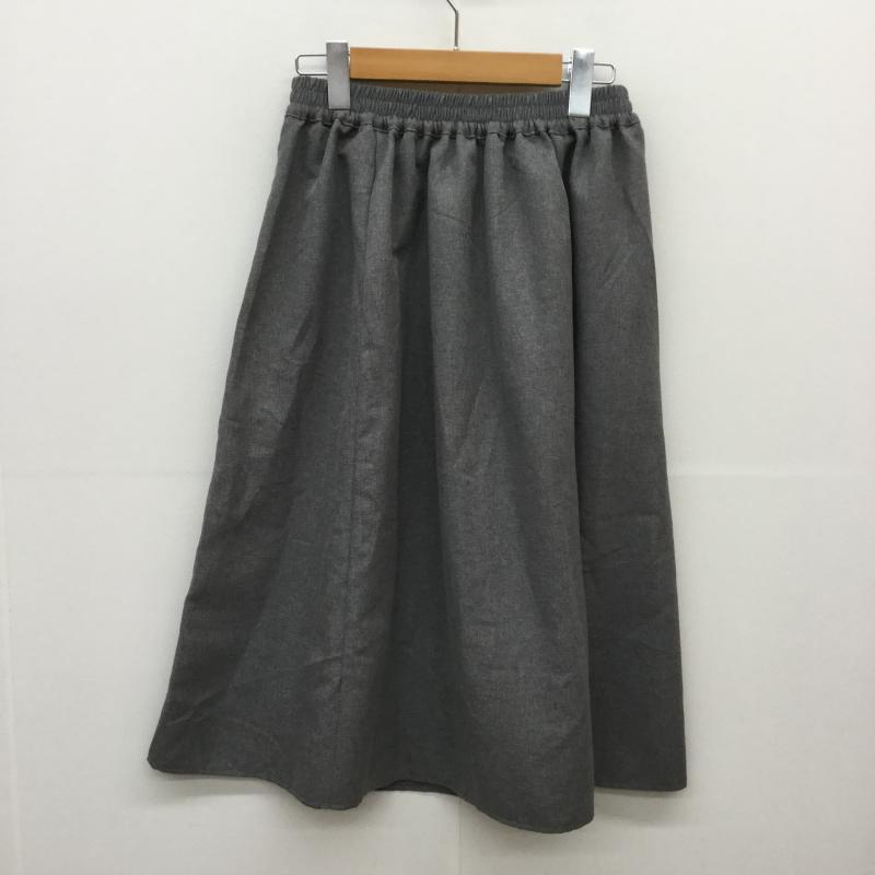 アースミュージックアンドエコロジー earth music&ecology スカート ひざ丈スカート FREE 無地 灰 / グレー /  レディース USED 古着 中古 10035915